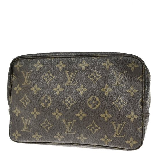 LOUIS VUITTON Trousse Toilette 23 Clutch Hand Bag Monogram Brown - Picture 1 of 16